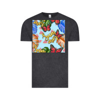 Vintage Black summer and leaf seamless pattern Vintage Tee - BundleAndBundleShop