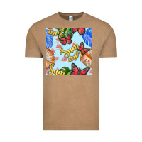 Vintage Coffee summer and leaf seamless pattern Vintage Tee - BundleAndBundleShop