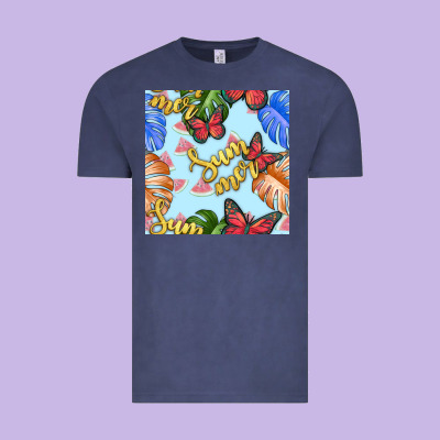 Summer And Leaf Seamless Pattern Vintage Tee Designed By Bundleandbundleshop