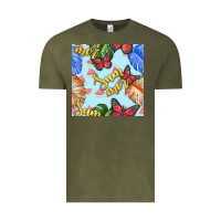 Vintage Olive summer and leaf seamless pattern Vintage Tee - BundleAndBundleShop