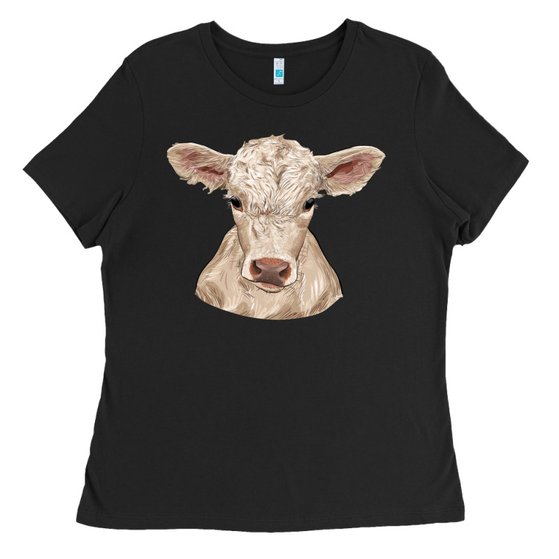 Charolais Calf Ladies Tee by RanaPortraitStore | Teevron