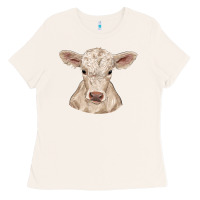 Bone charolais calf Ladies Tee - RanaPortraitStore