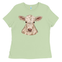 Matcha charolais calf Ladies Tee - RanaPortraitStore