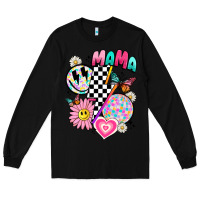 Black retro mama Long Sleeve Tee - JahusDesignShop