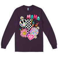 Plum retro mama Long Sleeve Tee - JahusDesignShop