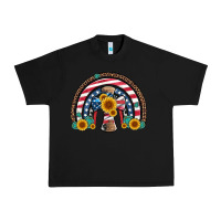 Black cross american flag cowhide  leopard gemstone rainbow Urban Heavy Tee - Artiststas