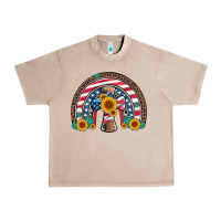 French Oak cross american flag cowhide  leopard gemstone rainbow Urban Heavy Tee - Artiststas