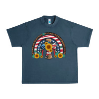 Midnight Navy cross american flag cowhide  leopard gemstone rainbow Urban Heavy Tee - Artiststas