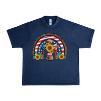 Navy cross american flag cowhide  leopard gemstone rainbow Urban Heavy Tee - Artiststas