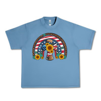Pebble Blue cross american flag cowhide  leopard gemstone rainbow Urban Heavy Tee - Artiststas