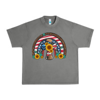 Tornado cross american flag cowhide  leopard gemstone rainbow Urban Heavy Tee - Artiststas