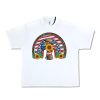 White cross american flag cowhide  leopard gemstone rainbow Urban Heavy Tee - Artiststas