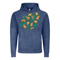 Vintage Denim christmas gingerbread cookies patch Vintage Hoodie - BundleAndBundleShop