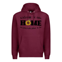 Burgundy welcome to our Home Sunflower Premium Hoodie - Bettercallsaul
