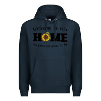Navy welcome to our Home Sunflower Premium Hoodie - Bettercallsaul