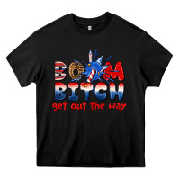 Black boom bitch get out the way Heavy Core Tee - texasbilliewilder