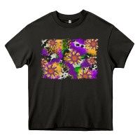 Asphalt mardi gras sunflower cowhide leopard and glitter background Heavy Core Tee - Artiststas