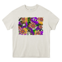 Cream mardi gras sunflower cowhide leopard and glitter background Heavy Core Tee - Artiststas