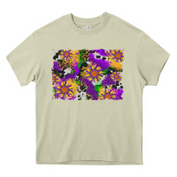 Mossy mardi gras sunflower cowhide leopard and glitter background Heavy Core Tee - Artiststas