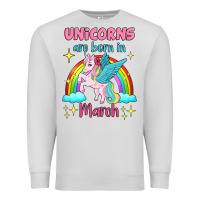 Dove Grey unicorns are born in march Premium Sweatshirt - Jasminsmagicworld