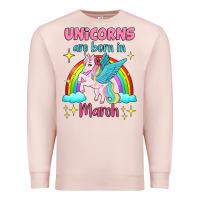 Pale Pink unicorns are born in march Premium Sweatshirt - Jasminsmagicworld