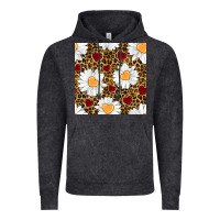 Vintage Black valentines day daisy and leopard seamless pattern Vintage Hoodie - BundleAndBundleShop