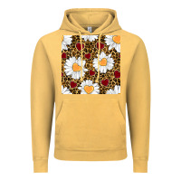 Vintage Mustard valentines day daisy and leopard seamless pattern Vintage Hoodie - BundleAndBundleShop