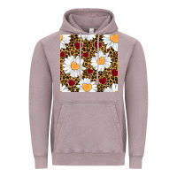 Vintage Zinc valentines day daisy and leopard seamless pattern Vintage Hoodie - BundleAndBundleShop