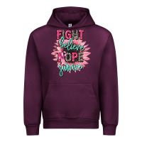 Mauve Wine fight believe hope survive cancer awareness Urban Hoodie - CowGirlArtShop