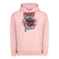 Pigment Salmon fight believe hope survive cancer awareness Urban Hoodie - CowGirlArtShop