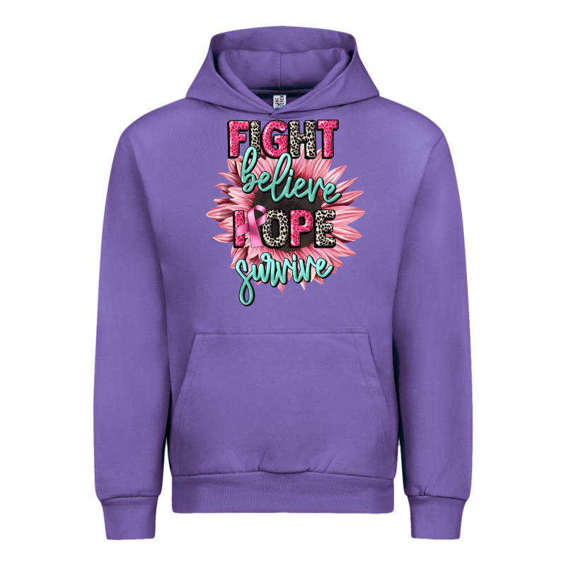 Fight Believe Hope Survive Cancer Awareness Urban Hoodie by CowGirlArtShop | Teevron