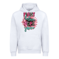 White fight believe hope survive cancer awareness Urban Hoodie - CowGirlArtShop