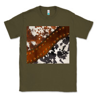 Army Green cowhide leather Classic Tee - BarkalooDesign