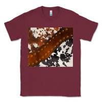 Burgundy cowhide leather Classic Tee - BarkalooDesign