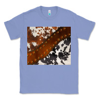 Colony Blue cowhide leather Classic Tee - BarkalooDesign