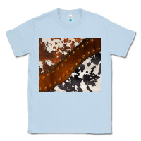 Dusty Blue cowhide leather Classic Tee - BarkalooDesign