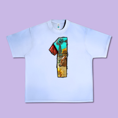 Farm Life Alphabet Numbers 1 Urban Heavy Tee Designed By Bundleandbundleshop