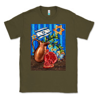 Army Green hanukkah table with oil pitcher Classic Tee - AdoDesignShop