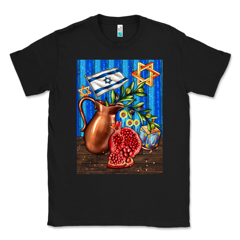 Hanukkah Table With Oil Pitcher Classic Tee by AdoDesignShop | Teevron