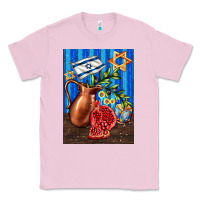 Bubblegum Pink hanukkah table with oil pitcher Classic Tee - AdoDesignShop