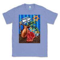 Colony Blue hanukkah table with oil pitcher Classic Tee - AdoDesignShop