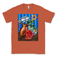 Copper hanukkah table with oil pitcher Classic Tee - AdoDesignShop