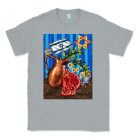 Heather Grey hanukkah table with oil pitcher Classic Tee - AdoDesignShop