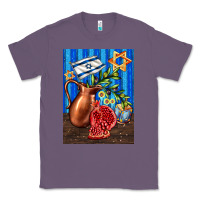 Lavender hanukkah table with oil pitcher Classic Tee - AdoDesignShop