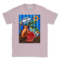 Lilac hanukkah table with oil pitcher Classic Tee - AdoDesignShop