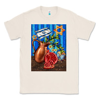 Natural hanukkah table with oil pitcher Classic Tee - AdoDesignShop
