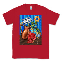 Red hanukkah table with oil pitcher Classic Tee - AdoDesignShop
