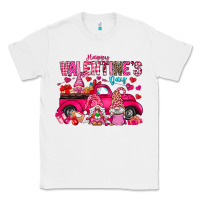 White Happy Valentines Day Classic Tee - CowhideDigitalArt
