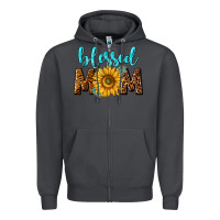 Smoke blessed mom with sunflower Zipper Hoodie - NancyCooperArtShop
