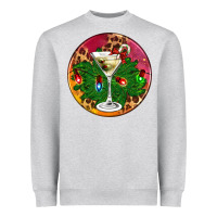 Heather Grey Christmas martini Heavyweight Sweatshirt - AdoDesignShop